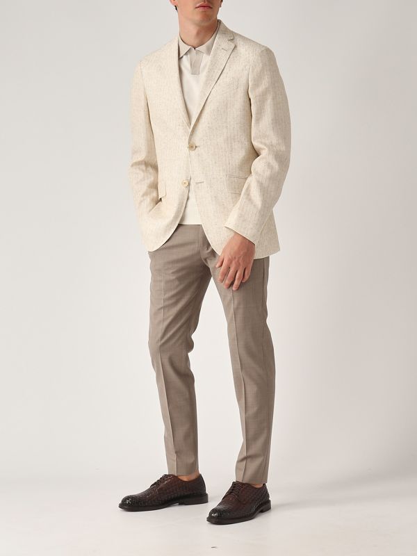 5. Linen-blend blazer for men Beige Etro mrcb000199jjc01