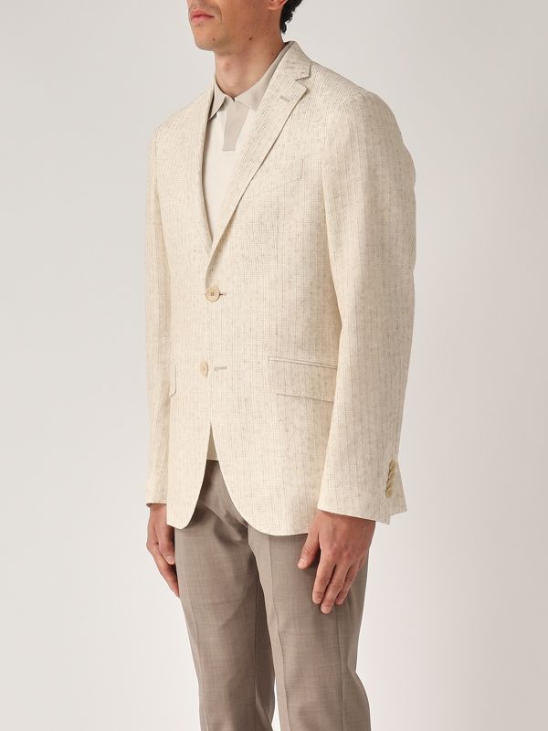 2. Linen-blend blazer for men Beige Etro mrcb000199jjc01