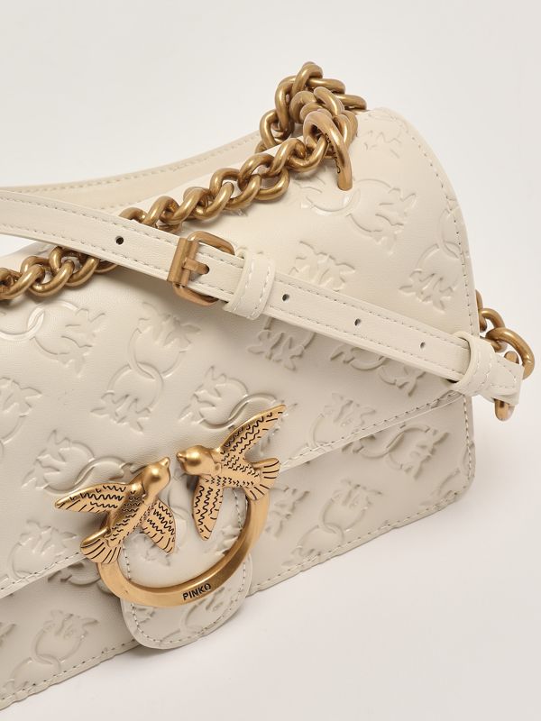 5. Sac Love One Mini en cuir pour femme Blanc Pinko 100074a1yb