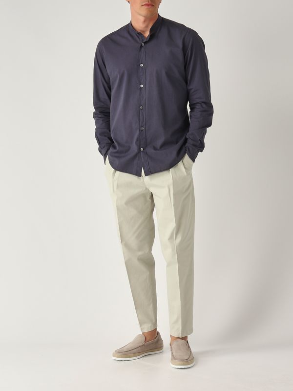 5. Camicia uomo in cotone Navy Guglielminotti mklgrt
