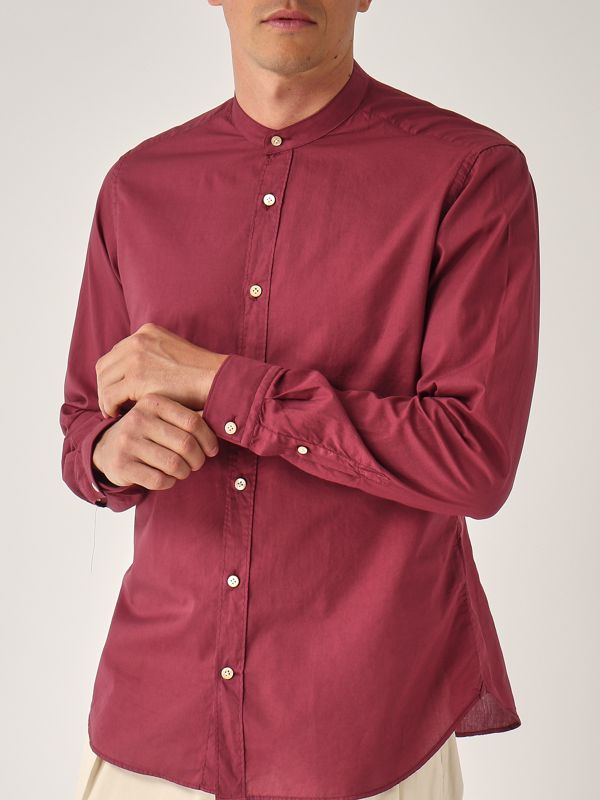 4. Camicia uomo in cotone Prugna Guglielminotti mklgrt