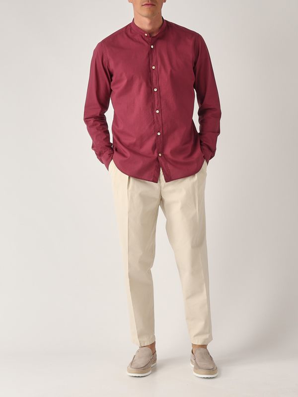 5. Camicia uomo in cotone Prugna Guglielminotti mklgrt