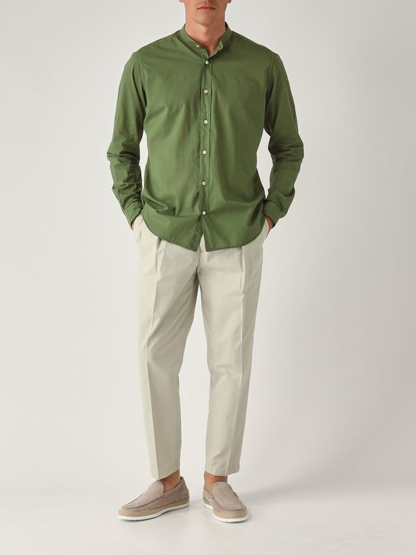 5. Camicia uomo in cotone Verde Guglielminotti mklgrt