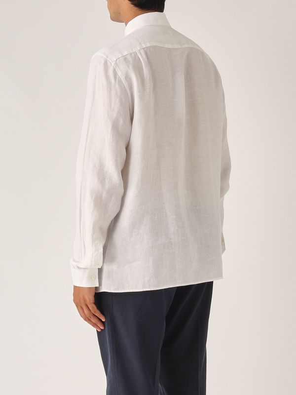 3. Camicia uomo in lino Bianco Lacoste ch5692
