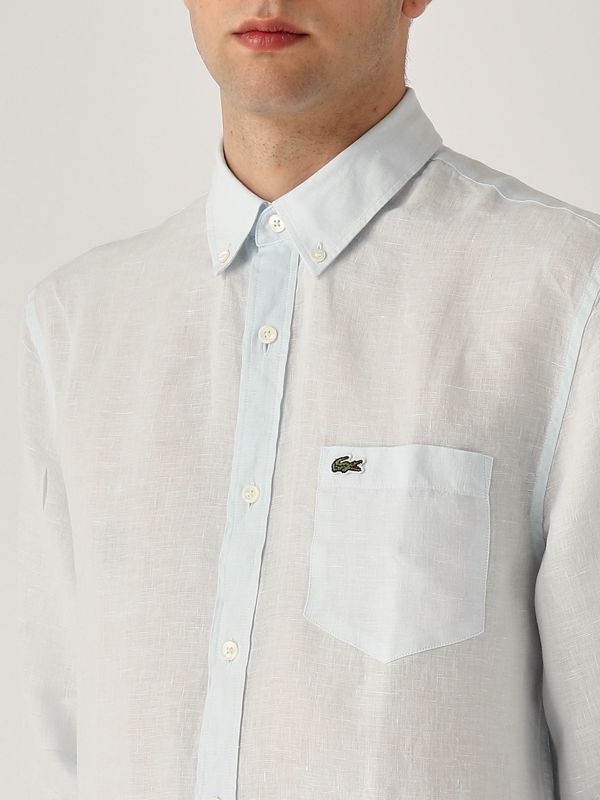 4. Camicia uomo in lino Cielo Lacoste ch5692