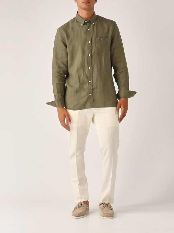 5. Camicia uomo in lino Militare Lacoste ch5692