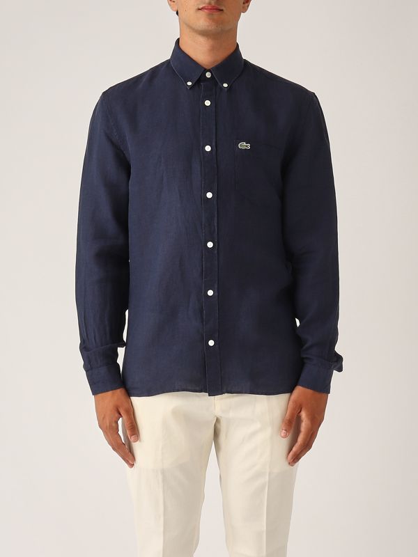 1. Camicia uomo in lino Navy Lacoste ch5692