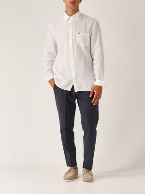 5. Camicia uomo in lino Bianco