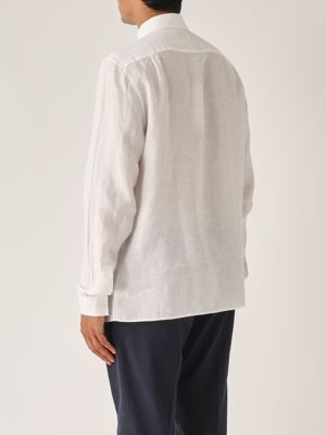 3. Camicia uomo in lino Bianco