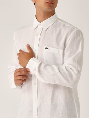 4. Camicia uomo in lino Bianco