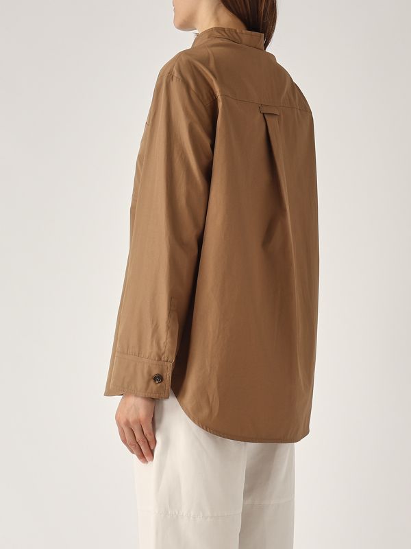 S Max Mara Doris women's cotton shirt - Camel | Caposerio.com