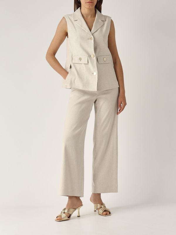 トップス MARNO Caroline vest Caroline women's linen and modal stretch vest 2519151013600