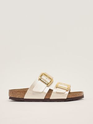 1. Sydney women's sandal in Birko-flor Pearl White