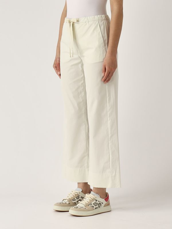2. Pantalone donna Argento in cotone Gesso S Max Mara 2519131013600
