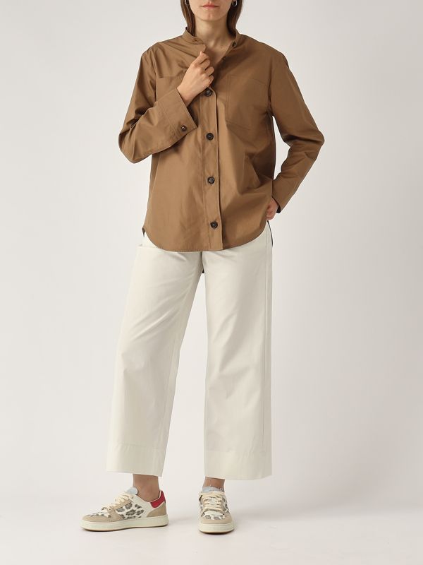 5. Pantalone donna Argento in cotone Gesso S Max Mara 2519131013600