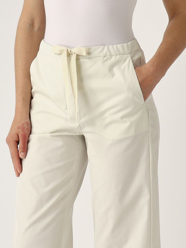 4. Pantalone donna Argento in cotone Gesso S Max Mara 2519131013600
