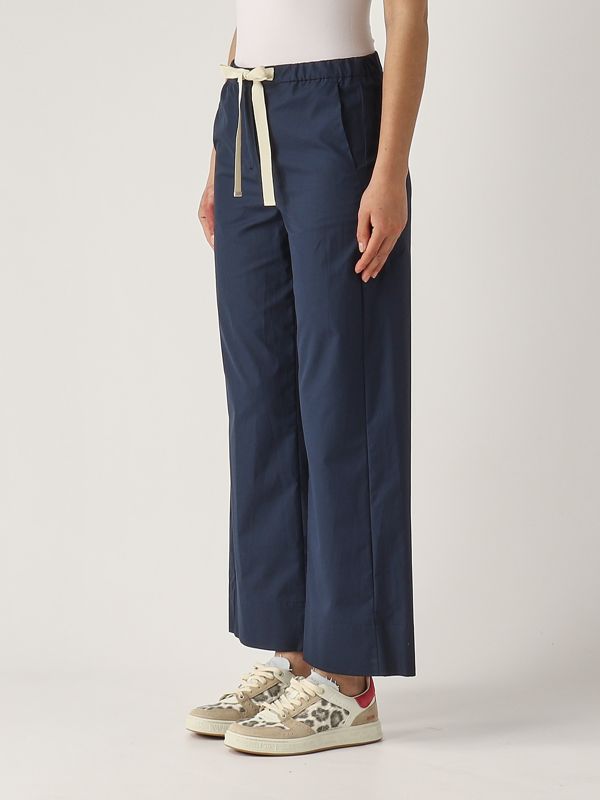 2. Pantalone donna Argento in cotone Navy S Max Mara 2519131013600