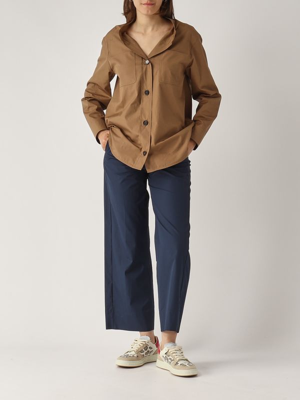 5. Pantalone donna Argento in cotone Navy S Max Mara 2519131013600
