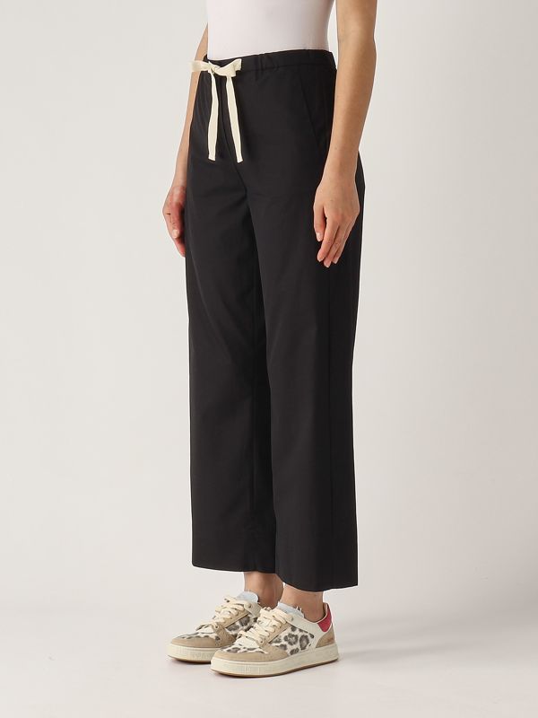 2. Pantalone donna Argento in cotone Nero S Max Mara 2519131013600