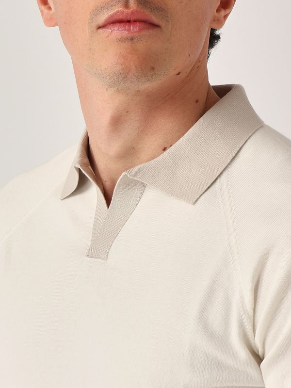 4. Organic cotton men's polo shirt Natural Gran Sasso 5716518045