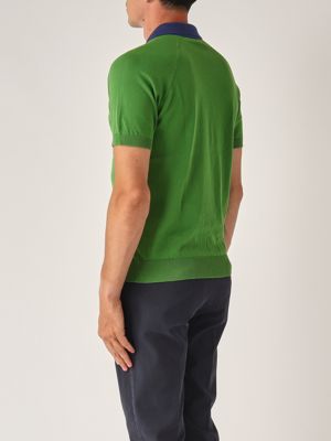 3. Organic cotton men's polo shirt Apple Green