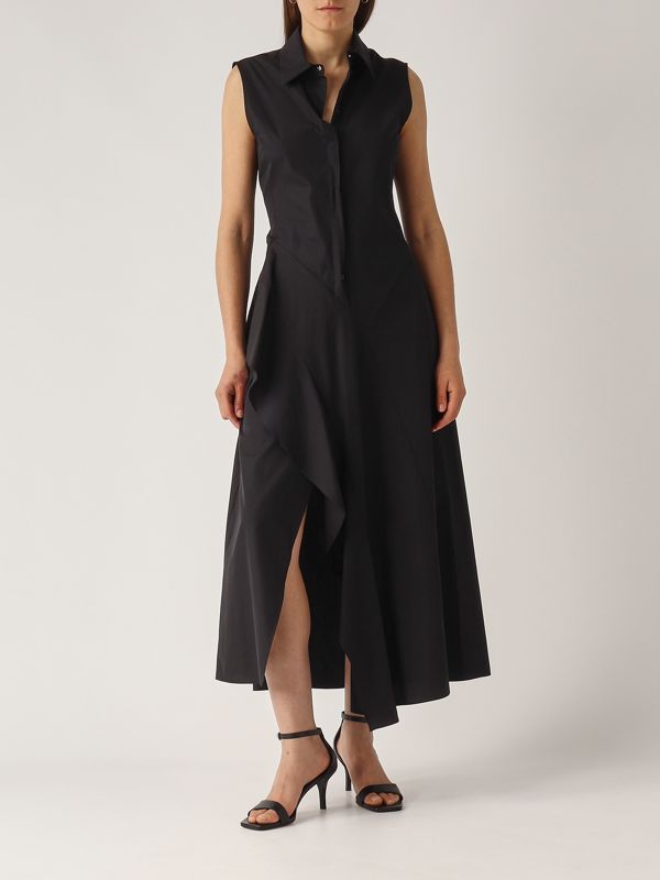 Max Mara Studio KERAS Aライン フリル付 ドレス 黒 関税送料込 org.jpg