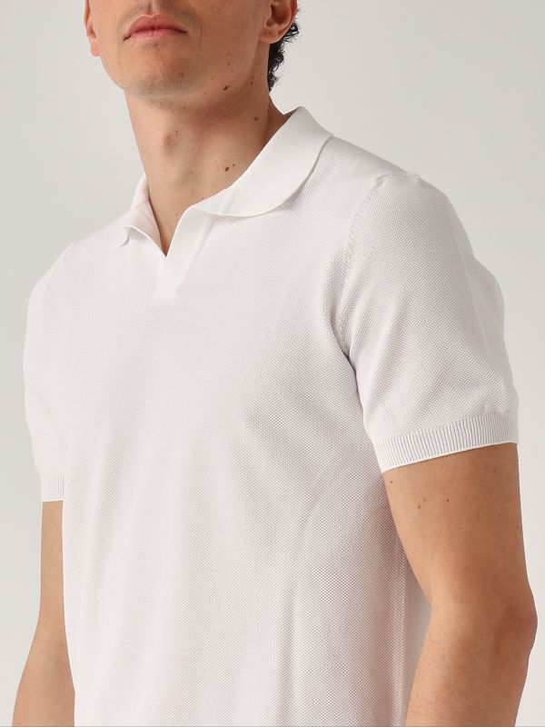 Gran Sasso Cotton polo shirt for men - White | Caposerio.com