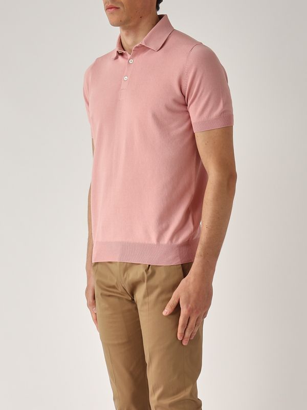 2. Cotton polo shirt for men Pink Gran Sasso 5711920615