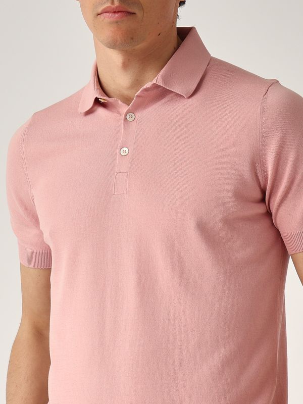 4. Cotton polo shirt for men Pink Gran Sasso 5711920615