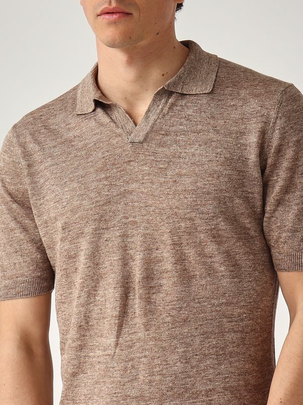 4. Polo uomo in lino Corteccia Gran Sasso 5717424801