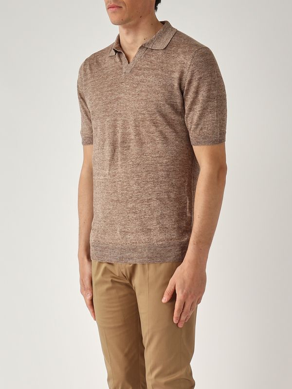 2. Polo uomo in lino Corteccia Gran Sasso 5717424801