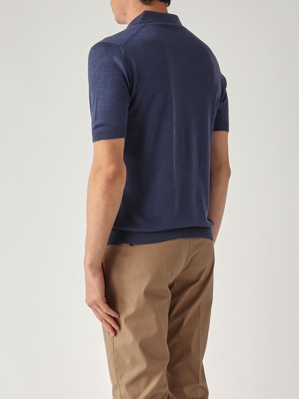 3. Polo uomo in seta Blu Gran Sasso 4312923503