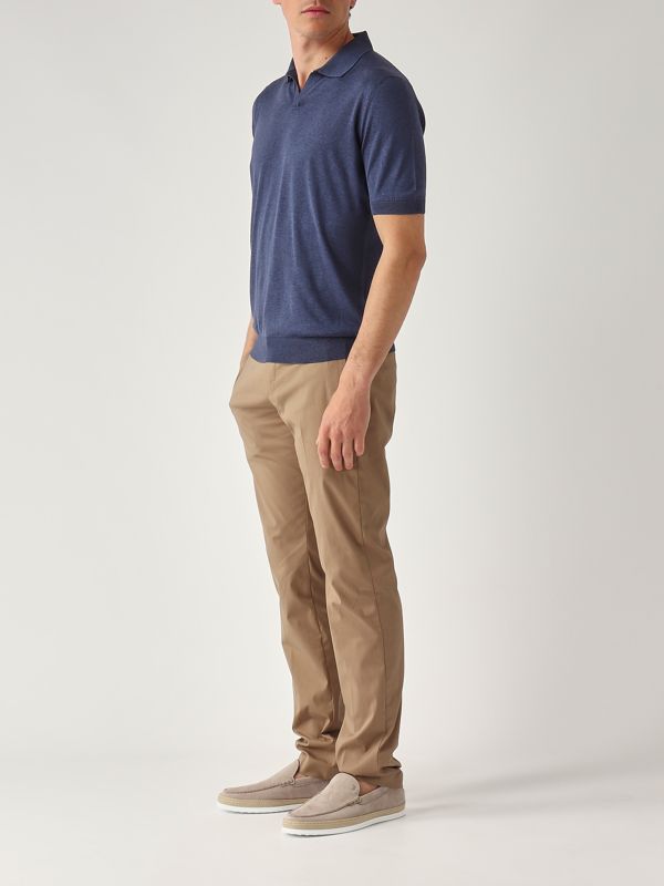 5. Polo uomo in seta Blu Gran Sasso 4312923503