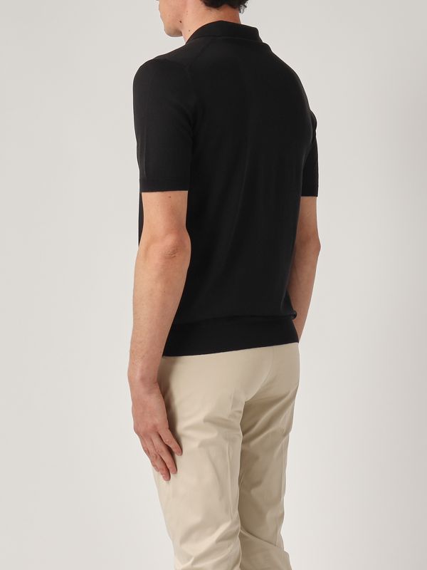 3. Polo uomo in seta Nero Gran Sasso 4312923503