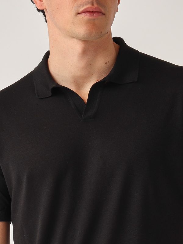 4. Polo uomo in seta Nero Gran Sasso 4312923503