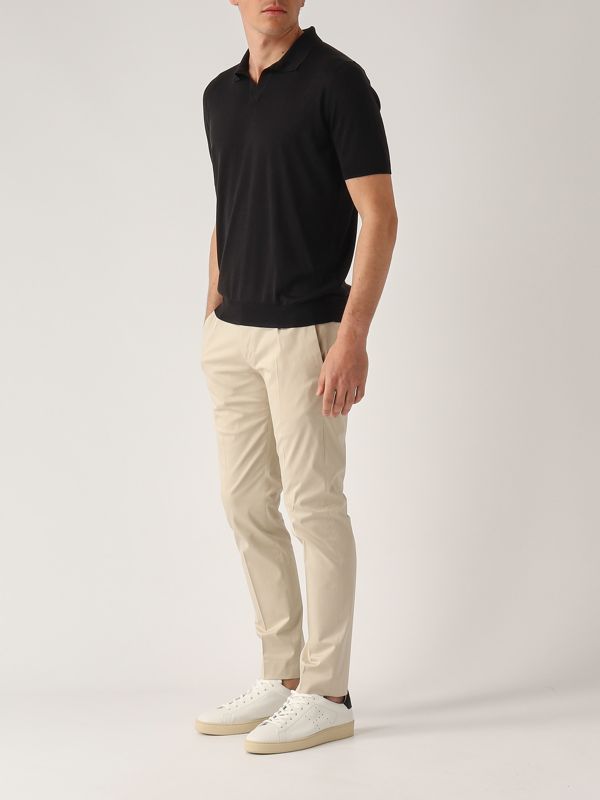 5. Polo uomo in seta Nero Gran Sasso 4312923503