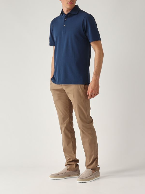 5. Polo de hombre de algodón Azul Gran Sasso 6010381401