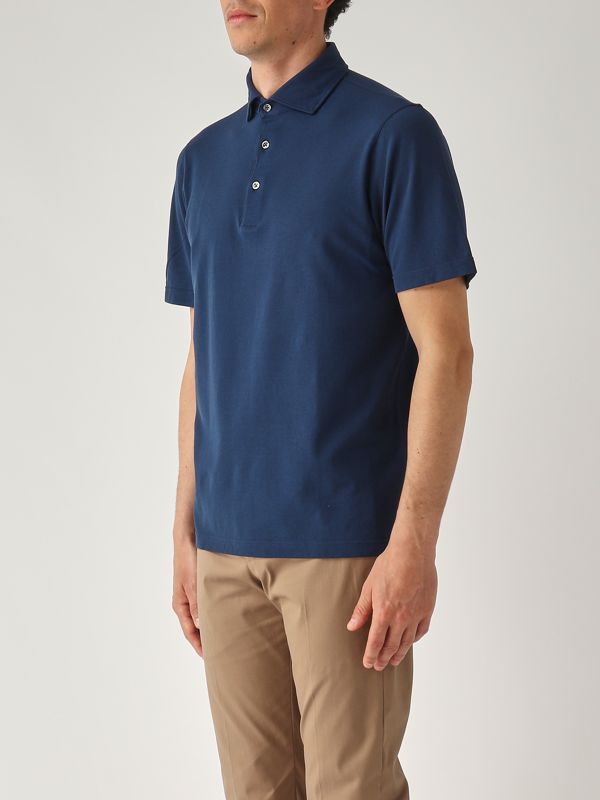 2. Polo de hombre de algodón Azul Gran Sasso 6010381401