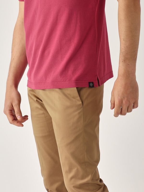 4. Polo de hombre de algodón Magenta Gran Sasso 6010381401