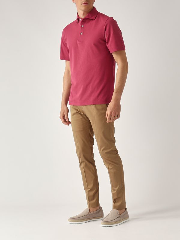 5. Polo de hombre de algodón Magenta Gran Sasso 6010381401