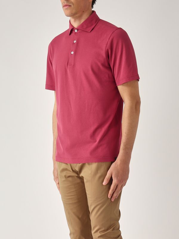 2. Polo de hombre de algodón Magenta Gran Sasso 6010381401