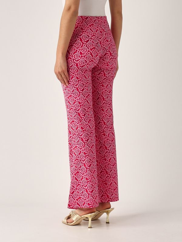 3. Pantalón de mujer de punto suave Rojo-Rosa Maliparmi jh719570647