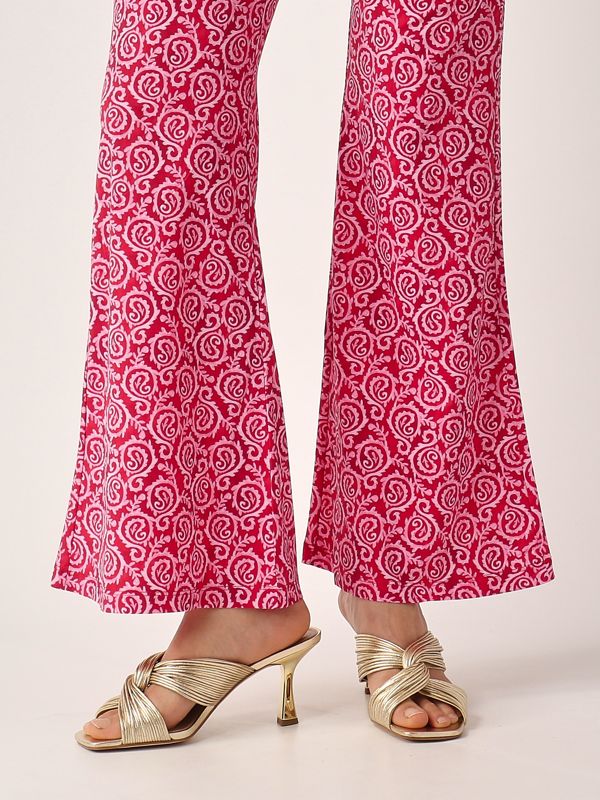 4. Pantalón de mujer de punto suave Rojo-Rosa Maliparmi jh719570647