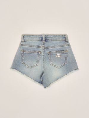 2. Shorts para niña de mezcla de algodón Denim Claro