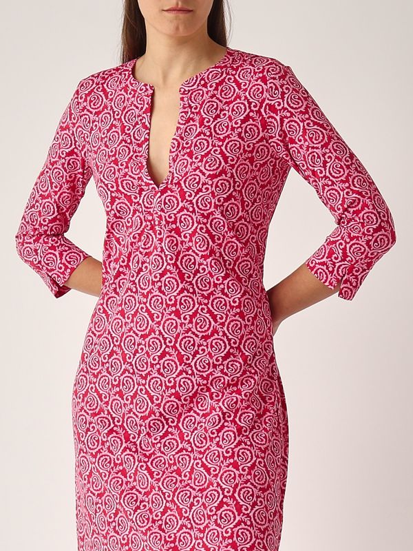 4. Abito donna in soft jersey Rosa-Rosso Maliparmi jf667370647