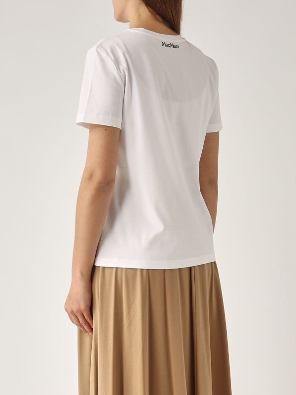 Tシャツ・カットソー MAX MARA STUDIO Woman T-Shirt White 1 2516941012600 010 Won women's T-shirt in cotton 2516941012600 White Flowers