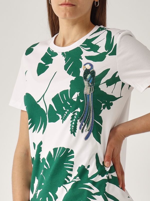 4. Won women's T-shirt in cotton Green-White Max Mara Studio 2516941012600