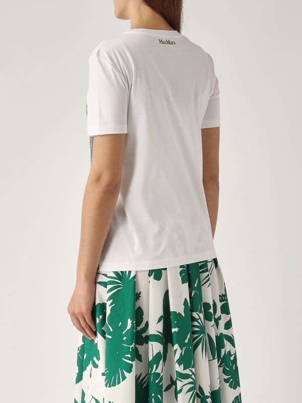 3. Won women's T-shirt in cotton Green-White Max Mara Studio 2516941012600