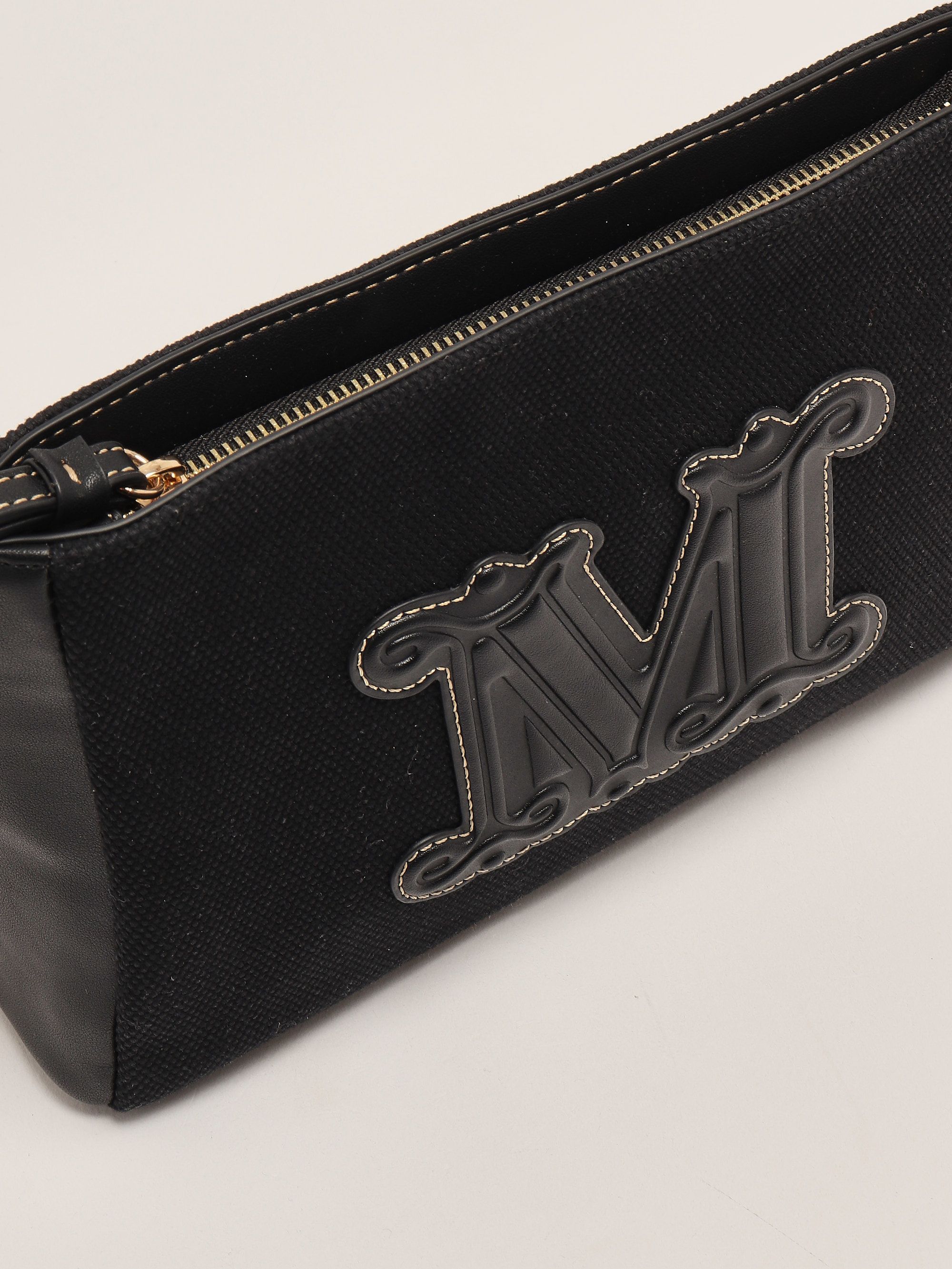 【送料&関税込】Max Mara Canvas Clutch Bag opice Max Mara Anna Linen Canvas Bag | Lyst