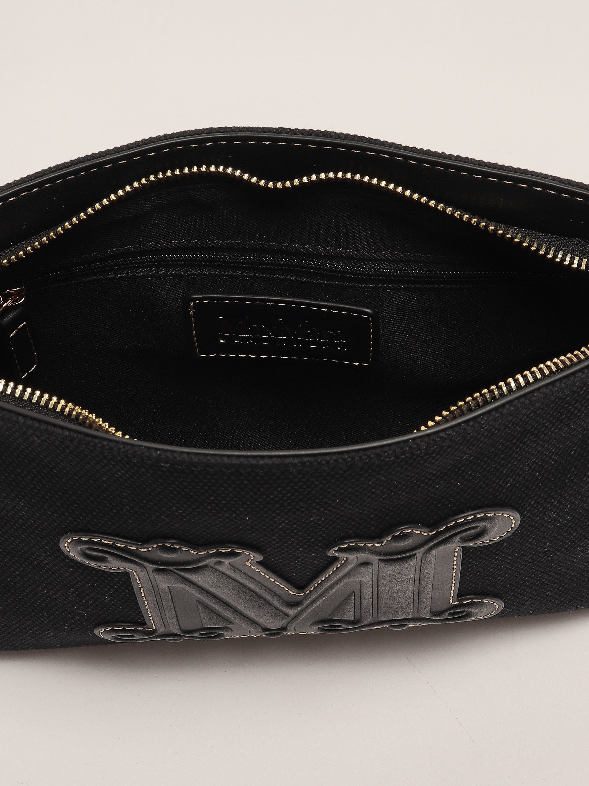 【送料&関税込】Max Mara Canvas Clutch Bag opice Max Mara Anna Linen Canvas Bag | Lyst